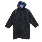  Nike спорт одежда bench пальто с хлопком пальто M 150cm чёрный черный нейлон задний Logo принт длинный длина #GY58 мужчина Kids 