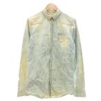 ディースクエアード DSQUARED2 ウエスタン デニムシャツ ブリーチ ペイント加工 48 ライトブルー系 /UO ■GY53 メンズ