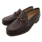  Salvatore Ferragamo Salvatore Ferragamo шланг bit Loafer gun chi-ni кожа 5.5 чай Brown /JS #GY53 женский 