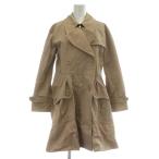 ミュウミュウ miumiu トレンチコート アウター ミドル 背抜き 38 M ベージュ /XZ レディース