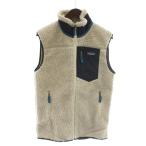 パタゴニア Patagonia CLASSIC RETRO X VEST フリースベスト ハイネック ジップアップ ロゴ S ベージュ 23048FA23