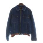 ショッピングドルチェ ディー&ジー ドルガバ ドルチェ&ガッバーナ D&G デニムジャケット 長袖 シングル ロゴ 裏地チェック 総裏地 XL 青 ブルー /MQ メンズ