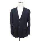 ジーゲラン Gee Gellan テーラードジャケット ミドル丈 シングルボタン 総柄 シルク 50 L ネイビー /SY39 ■GY61 メンズ