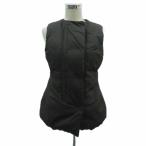 ユニクロ UNIQLO +J ダウンベスト ジャケット ミドル丈 M ダークブラウン /HO ■GY61 レディース