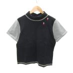 piko-nePICONE Golf одежда cut and sewn короткий рукав 1 S чёрный черный с высоким воротником переключатель /SY21 #GY61 женский 