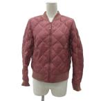 ユニクロ UNIQLO ウルトラライトダウンジャケット M くすみレッド 収納袋付き ジップアップ ミドル丈 /YS3 ■GY61 レディース