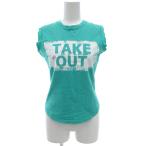 ショッピングディースクエアード ディースクエアード DSQUARED2 美品 ノースリーブTシャツ カットソー ダメージ加工 S 緑 グリーン /KR ■GY58 レディース