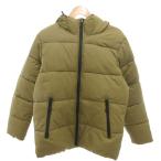  не использовался товар дискус DISSUS с биркой с хлопком жакет стеганое полотно M хаки с капюшоном ./KR #GY58 мужской 