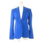 ショッピングzara 未使用品 ザラ ZARA ジャケット 36 青 ブルー ノッチドラペル シングルブレスト 長袖 /CK25 ■GY58 レディース