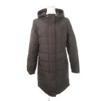 ショッピングママン ジュネママン JEUNE MAMAN ダウンコート M 茶 ブラウン フード付き キルティング 長袖 /AH27 ■GY58 レディース