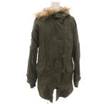  Natural Beauty Basic NATURAL BEAUTY BASIC Mod's Coat S хаки с мехом капот кнопка имеется карман /RG #GY58reti