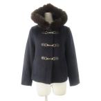 ショッピング紺 未使用品 ミッシュマッシュ MISCH MASCH フーディファー付きショートコート ウール M 紺 ネイビー /CK5 ■GY60 レディース