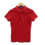 ラルフローレン RALPH LAUREN ポロシャツ ポロカラー M 赤 レッド 半袖 ロゴ刺繍 /HO23 ■GY58 レディース