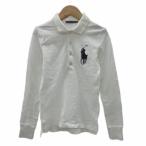 ラルフローレン RALPH LAUREN ポロシャツ 長袖 M 160cm 白 ホワイト ビッグポニー /YS28 ■GY58 男の子 女の子 キッズ