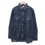 ショッピングダンガリー 未使用品 リー LEE カジュアルシャツ ダンガリーシャツ S インディゴ 長袖 /SM20 ■GY59 メンズ
