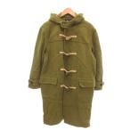  kent Kent полупальто "даффл коут" длинный длина с капюшоном . кривошип кнопка "в елочку" рисунок M светло-зеленый /YJ #GY59 мужской 