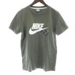 ナイキ NIKE Tシャツ カットソー M カーキ NIKE AIR ロゴ 迷彩柄 /KW ■GY58 メンズ