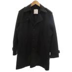 re* Mu LES MUES тренчкот отложной воротник средний длина подкладка M черный /SJ #GY59 мужской 