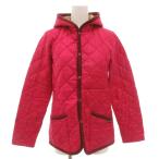 ラベンハム LAVENHAM フーデットキルティングジャケット 中綿 コーデュロイ切替 36 ピンク /GV ■GY59 レディース