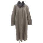  swallow пальто SWALLOW COAT пальто с отложным воротником длинный искусственный мех есть 11AR серый /GV #GY59 женский 