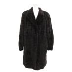 ショッピング毛皮 ムーンバット MOONBAT FUR FLASH シェアードミンク ファー コート 毛皮 ミドル 黒 ブラック /AE ■GY59 レディース