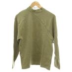  высокий kHYKE прекрасный товар тренировочный футболка шерсть . тонкий mok шея длинный рукав M хаки оливковый /MG #GY58 мужской женский 