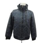  Louis автомобиль b long стеганная куртка M зеленый зеленый чёрный черный воротник-стойка с капюшоном .2way средний длина /YS51 #GY58 мужской 