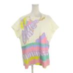 ショッピングツモリチサト ツモリチサト スリープ tsumori chisato SLEEP カットソー 半袖 イラスト プリント コットン L アイボリー パステルカラー /AH13