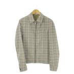 ショッピングzara ザラ ZARA スイングトップジャケット 上着 S グレー チェック柄 シャツカラー 長袖 /CK14 ■GY58 メンズ