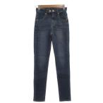 ショッピングforever21 未使用品 フォーエバー21 FOREVER21 タグ付き ジーンズ XS 青 ブルー ハイウエスト スキニーフィット ウォッシュ加工 /SX ■GY59