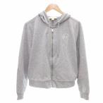  Michael Kors MICHAEL KORS Parker жакет Zip выше S серый длинный рукав с капюшоном . Logo /NL #GY58 женский 