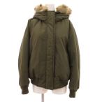 ユニクロ UNIQLO 中綿ジャケット ブルゾン エコファー L カーキ /JS ■GY60 レディース