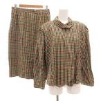  Agatha AGASA выставить жакет узкая юбка длинный проверка 13 11 шерсть бежевый зеленый зеленый /GV #GY60 женский 