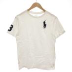 ポロ ラルフローレン POLO RALPH LAUREN Tシャツ 半袖 クルーネック ビックポニー刺繍 L 白 ホワイト 紺 ネイビー /GV ■GY60 キッズ