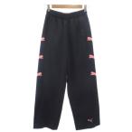  Puma PUMA прекрасный товар джерси брюки SS темно-синий темно-синий Logo принт укороченные брюки длина талия резина /SJ #GY60 женский 