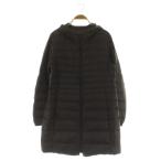 ユニクロ UNIQLO ウルトラライトダウンフーデットコート ジップアップ L ダークブラウン /MY ■OS ■GY58 レディース