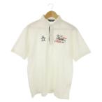  Munsingwear одежда MUNSINGWEAR рубашка-поло LL белый белый короткий рукав Polo цвет вышивка /CK14 #GY61 мужской 