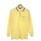  Munsingwear одежда MUNSINGWEAR Classic рубашка-поло с длинным рукавом LL желтый желтый рубашка-поло с длинным рукавом воротник . карман /CK15 #GY61 мужской 