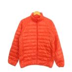  Uniqlo UNIQLO пуховик S orange одноцветный воротник-стойка длинный рукав сумка имеется /AH12 #GY61 мужской 