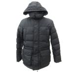  Uniqlo UNIQLO пуховик средний длина S чёрный с капюшоном . одноцветный Zip выше /SY1 #GY61 мужской 