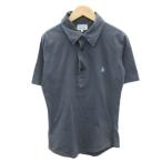 ヴィヴィアンウエストウッドマン Vivienne Westwood MAN カジュアルシャツ 半袖 44 XS チャコールグレー 無地 オーブ刺繍 メンズ