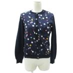  Paul Smith черный ансамбль вязаный кардиган cut and sewn безрукавка M темно-синий кнопка рисунок общий рисунок /SY34 #GY61 женский 