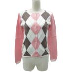  Paul Smith черный ансамбль вязаный кардиган cut and sewn безрукавка M розовый a-ga il рисунок /SY35 #GY61 женский 