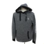  Pearly Gates PEARLY GATES Golf одежда вязаный Parker тянуть over 5 L чёрный черный белый белый общий рисунок 053-1270907 /YS45 #GY61me