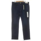 未使用品 ユニクロ UNIQLO タグ付き ジーンズ デニムパンツ 36 大きいサイズ インディゴ 無地 フルレングス /RP ■GY58 レディース