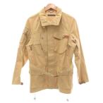 ラルフローレン RALPH LAUREN サファリジャケット レザーディテール ベルト付き M ベージュ /UO ■GY61 メンズ