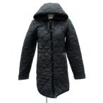 ショッピングラベンハム ラベンハム LAVENHAM キルティングコート ミドル丈 フード付き 6 黒 ブラック /HO12■GY61 レディース