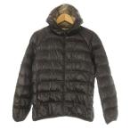 ユニクロ UNIQLO PREMIUM DOWN ULTRA LIGHT ダウンジャケット 上着 M 茶 チョコレート フード付き 長袖 ポケッタブル 315-064735 /CK1
