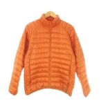ユニクロ UNIQLO ライトダウンジャケット 上着 M オレンジ 立ち襟 長袖 キルティング 315-069087 /CK3 ■GY61 メンズ