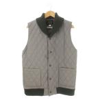  Dux DAKS стеганое полотно лучший жакет верхняя одежда M серый безрукавка шаль цвет /CK6 #GY61 мужской 